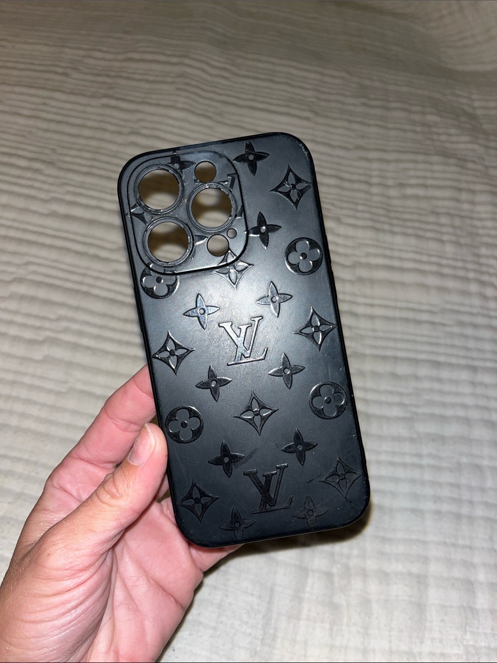 Louis Vuitton Black iPhone 14 Pro case